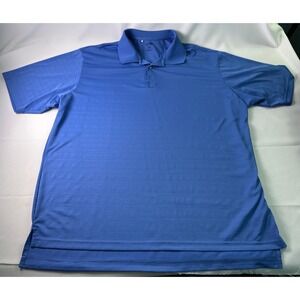 Mens Adidas Golf Polo Shirt 2XL Blue Short Sleeve Performance‎ Dry Fit